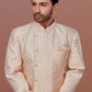 Indo Western Jacquard Pink Fancy Work Mens