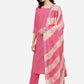 Pant Style Suit Chinon Silk Pink Embroidered Salwar Kameez