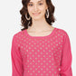 Pant Style Suit Chinon Silk Pink Embroidered Salwar Kameez