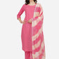 Pant Style Suit Chinon Silk Pink Embroidered Salwar Kameez