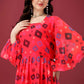 Gown Faux Georgette Pink Digital Print Gown
