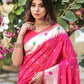 Designer Banarasi Silk Pink Woven Saree