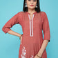 Casual Kurti Cotton Pink Print Kurtis