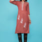 Casual Kurti Cotton Pink Print Kurtis