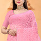 Contemporary Georgette Pink Sequins Saree