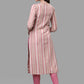 Casual Kurti Cotton Pink Weaving Kurtis