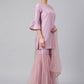 Straight Salwar Suit Poly Silk Pink Plain Salwar Kameez