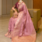 Trendy Saree Silk Pink Weaving Saree