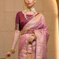 Trendy Saree Silk Pink Weaving Saree