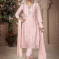 Straight Salwar Suit Georgette Pink Embroidered Salwar Kameez