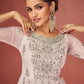 Palazzo Salwar Suit Georgette Pink Embroidered Salwar Kameez