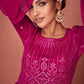 Salwar Suit Georgette Pink Embroidered Salwar Kameez