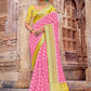 Trendy Saree Georgette Pink Embroidered Saree