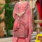 Palazzo Salwar Suit Georgette Pink Buttons Salwar Kameez