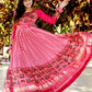 Gown Pashnima Silk Pink Foil Print Gown