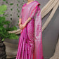 Trendy Saree Banarasi Silk Pink Jacquard Work Saree