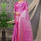 Trendy Saree Banarasi Silk Pink Jacquard Work Saree