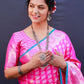 Trendy Saree Kanchipuram Silk Pink Jacquard Work Saree