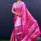 Trendy Saree Kanchipuram Silk Pink Jacquard Work Saree