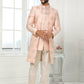 Indo Western Art Silk Pink Machine Embroidery Mens
