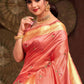 Trendy Saree Silk Tissue Pink Embroidered Saree