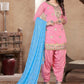 Salwar Suit Chanderi Pink Embroidered Salwar Kameez