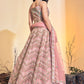 A Line Lehenga Net Pink Hand Work Lehenga Choli