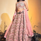 A Line Lehenga Net Pink Hand Work Lehenga Choli