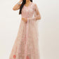 A Line Lehenga Net Pink Embroidered Lehenga Choli
