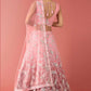 Lehenga Choli Net Pink Embroidered Lehenga Choli