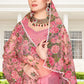 Trendy Saree Net Pink Embroidered Saree
