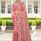 Trendy Saree Net Pink Embroidered Saree