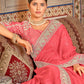 Classic Organza Pink Dori Work Saree