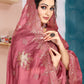 Contemporary Organza Silk Pink Diamond Saree