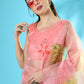 Classic Organza Silk Pink Digital Print Saree