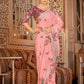 Contemporary Organza Pink Thread Saree