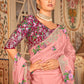 Contemporary Organza Pink Thread Saree