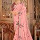 Contemporary Organza Pink Thread Saree