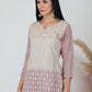 Casual Kurti Viscose Pink Embroidered Kurtis