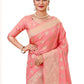 Contemporary Silk Pink Weaving Saree