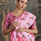 Trendy Saree Foil Pink Embroidered Saree