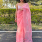 Trendy Saree Net Pink Embroidered Saree