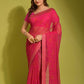 Classic Chiffon Pink Print Saree