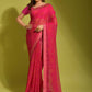 Classic Chiffon Pink Print Saree