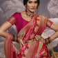 Designer Viscose Pink Weaving Saree