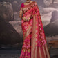 Designer Viscose Pink Weaving Saree