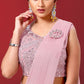 Classic Imported Pink Plain Saree