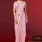 Classic Imported Pink Plain Saree