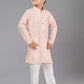 Kurta Pyjama Polyester Pink Digital Print Kids