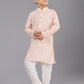 Kurta Pyjama Polyester Pink Digital Print Kids